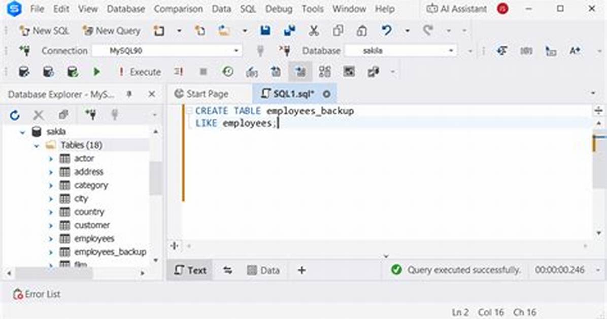 Create Table (Structure) from Existing Table