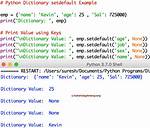 Creating 2D Dictionary in Python