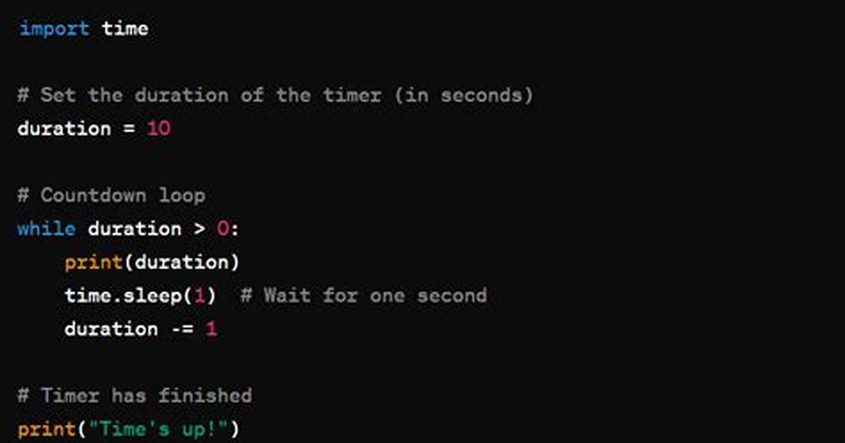 Creating a Timer in Python