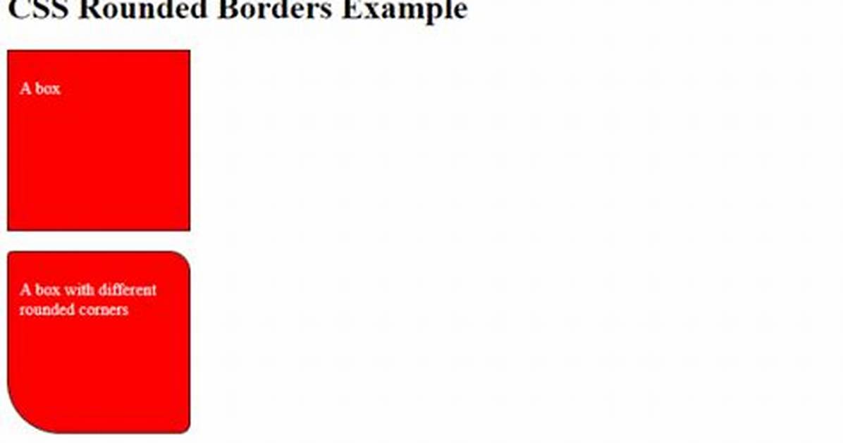 Creating Rounded Corners Using Css [Closed]