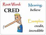 Cred Root Word