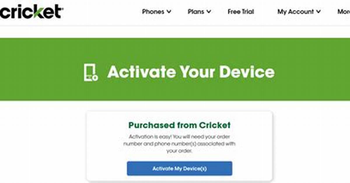 Cricketwireless/Activate