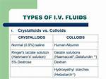 Crystalloids vs Colloids