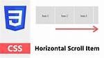 Css Horizontal Scroll