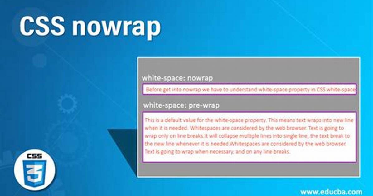 Css Nowrap on Text [Duplicate]