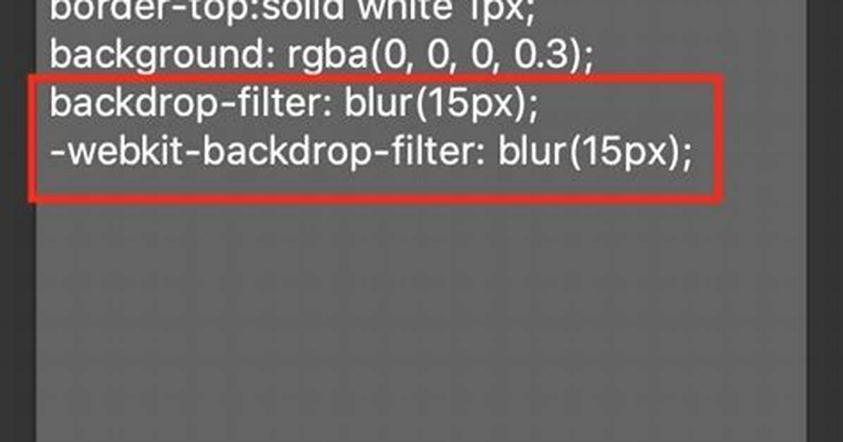 Css: Workaround to Backdrop-Filter?