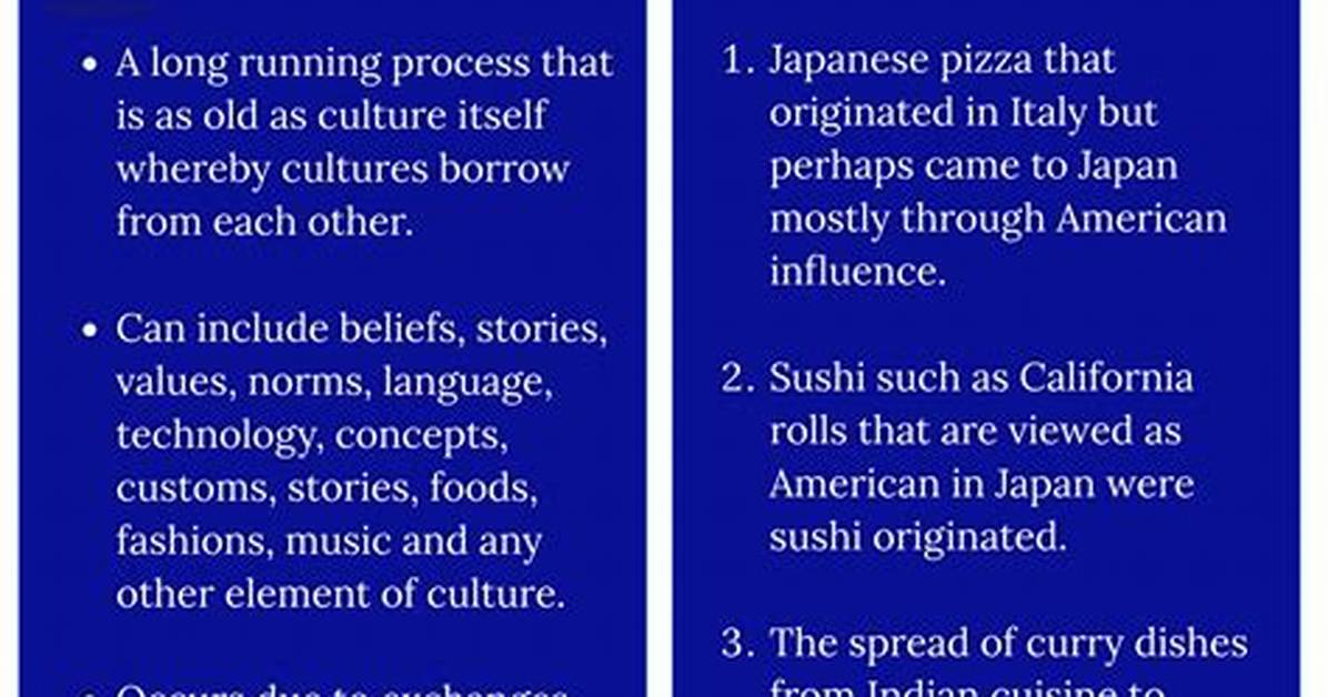Cultural Diffusion Examples