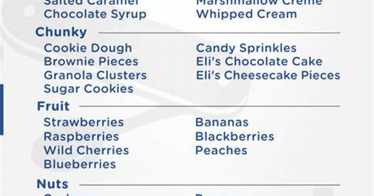 Culvers Toppings
