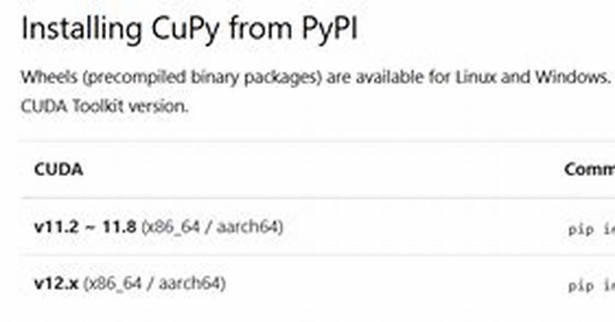 Cupy Error Installation