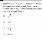 D=Rt for R