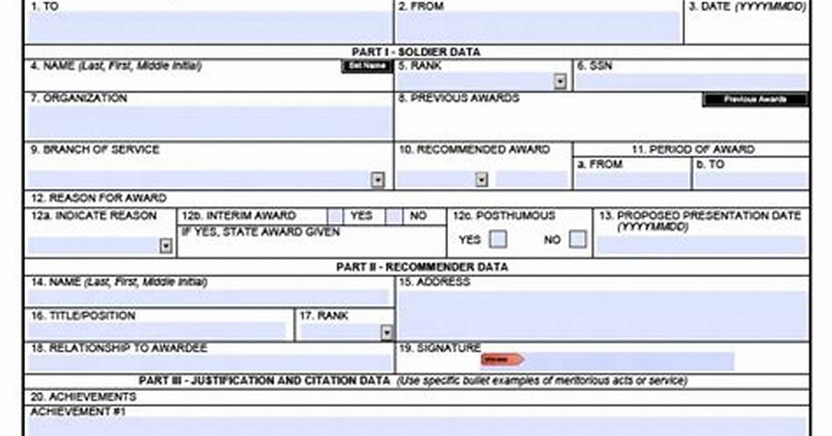 Da Form 638