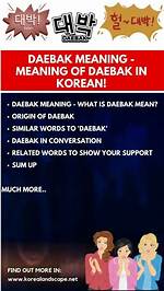 Daebak Meaning