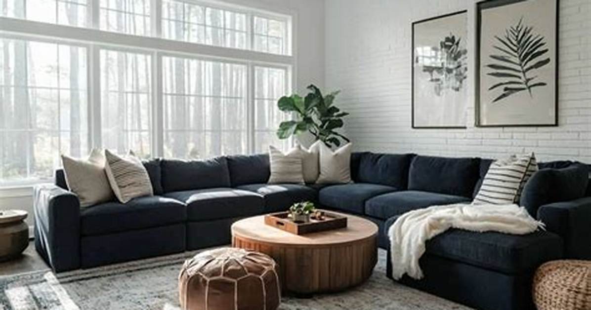 Dark Blue Couch