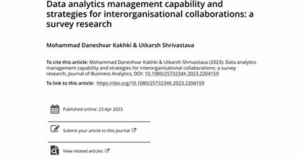 Data Analytics and Collaborations