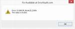 "Data Is Invalid" Error When Trying to Install Any Hardware in Windows