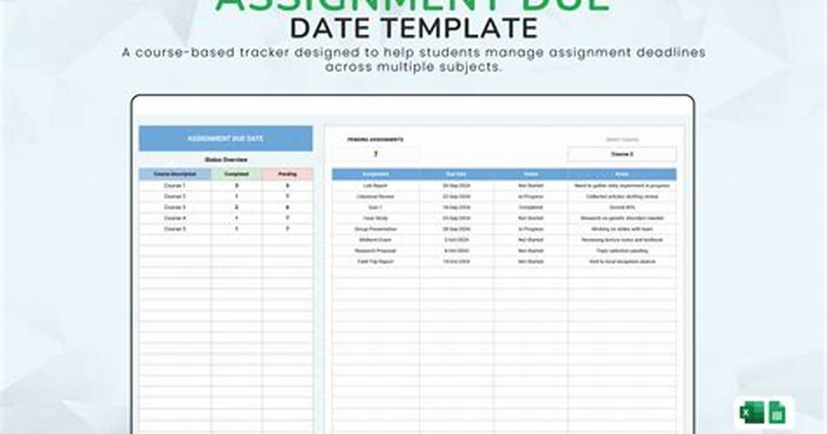 ___ Date (Assignment's Deadline)