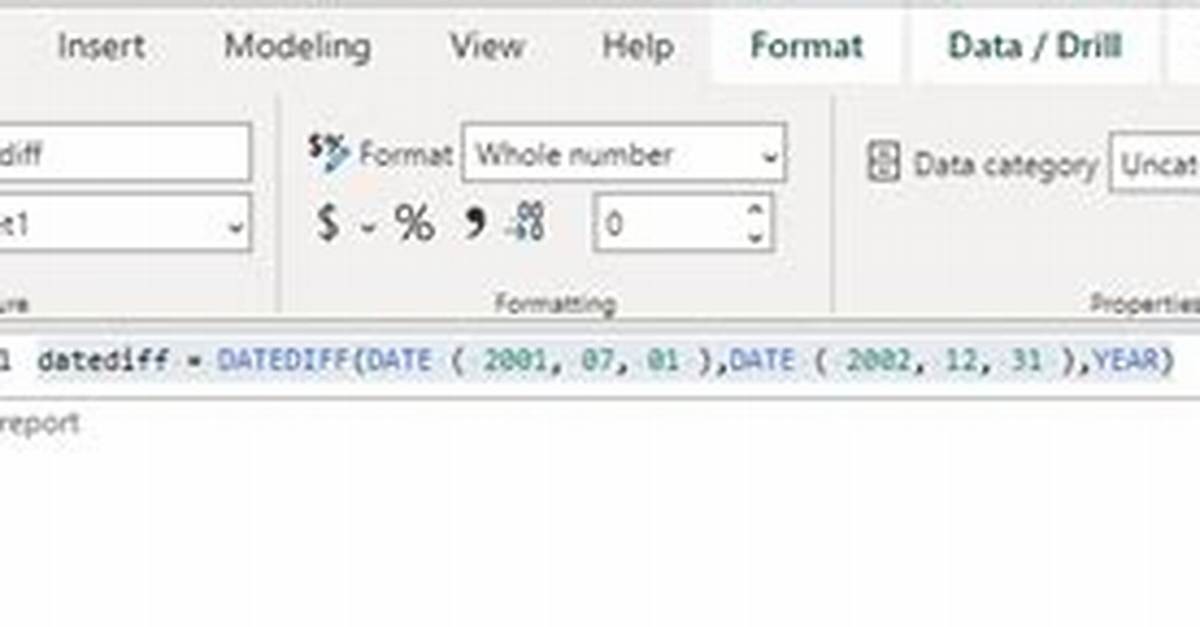 Datediff Formula in Power Bi