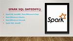 Datediff in Spark Sql