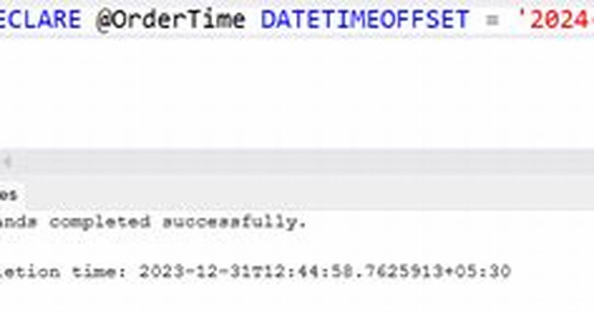 Datetimeoffset