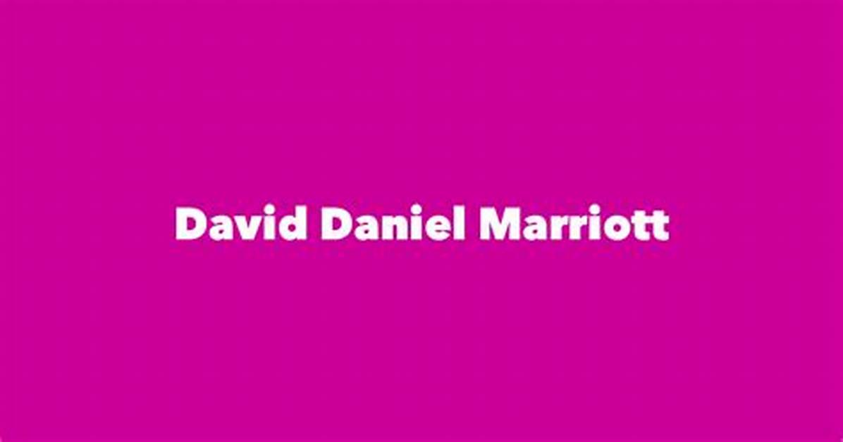 David Daniel Marriott