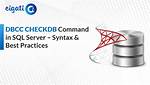 Dbcc Checkdb