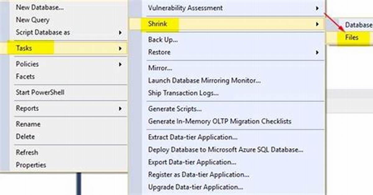 Dbcc Shrinkfile