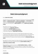 Debt Acknowledgment