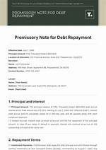 Debtor's Note