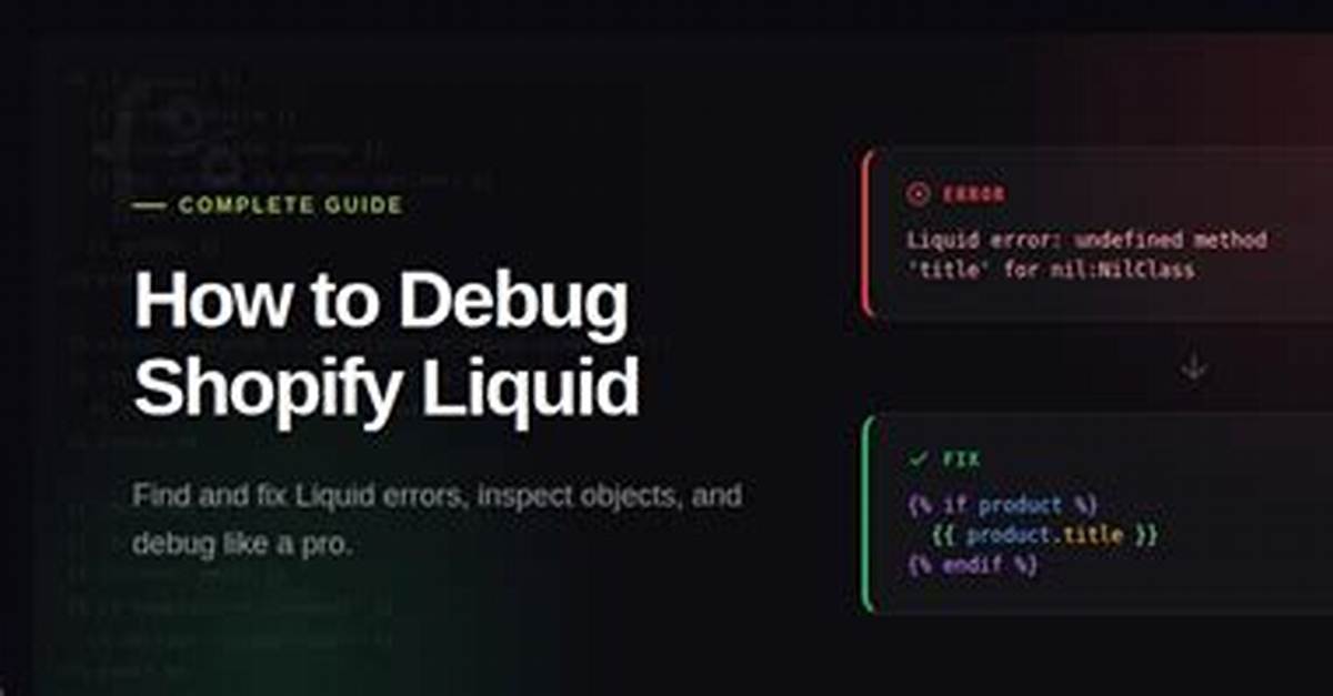 Debug Liquid for Shopify