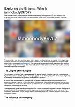 Decoding the Enigma: Iamnobody89757 Unveiled