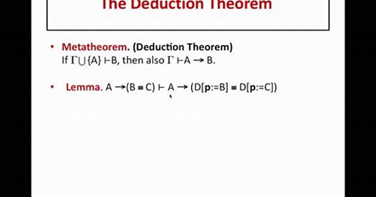 Deduction Theorem Explanation