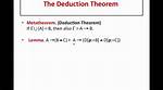 Deduction Theorem Explanation