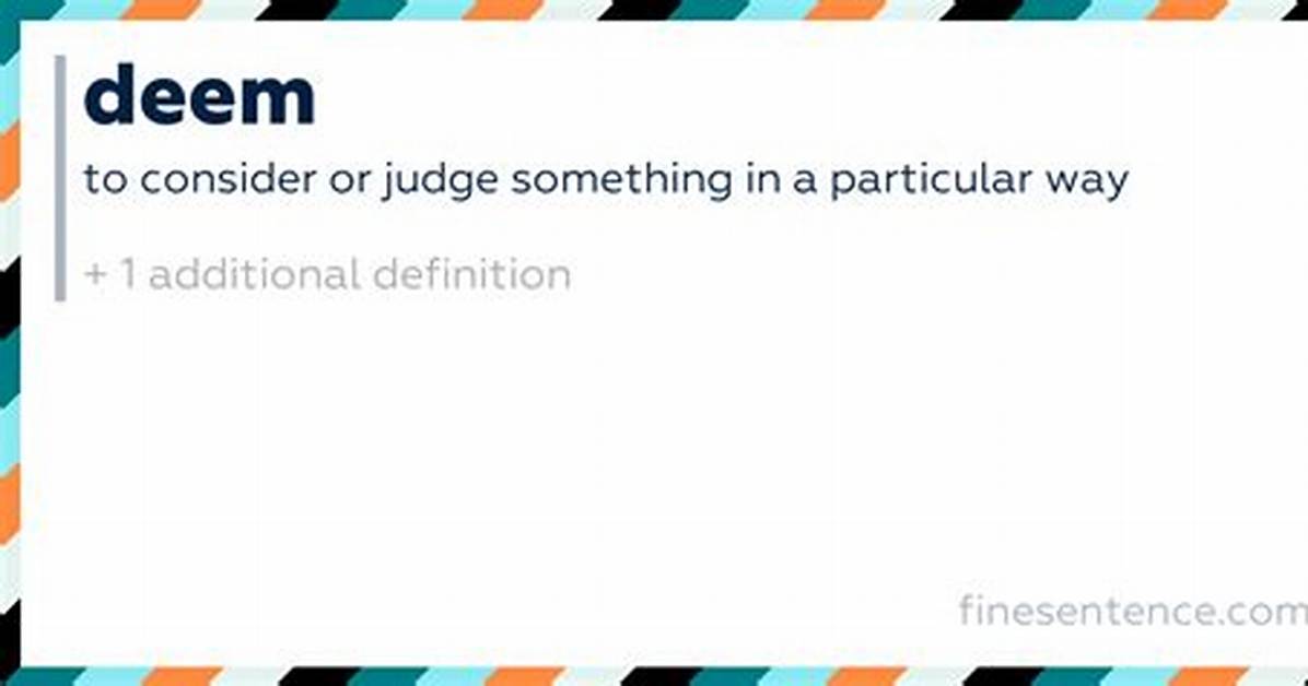 Deem Meaning
