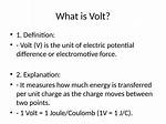 Define 1 Volt