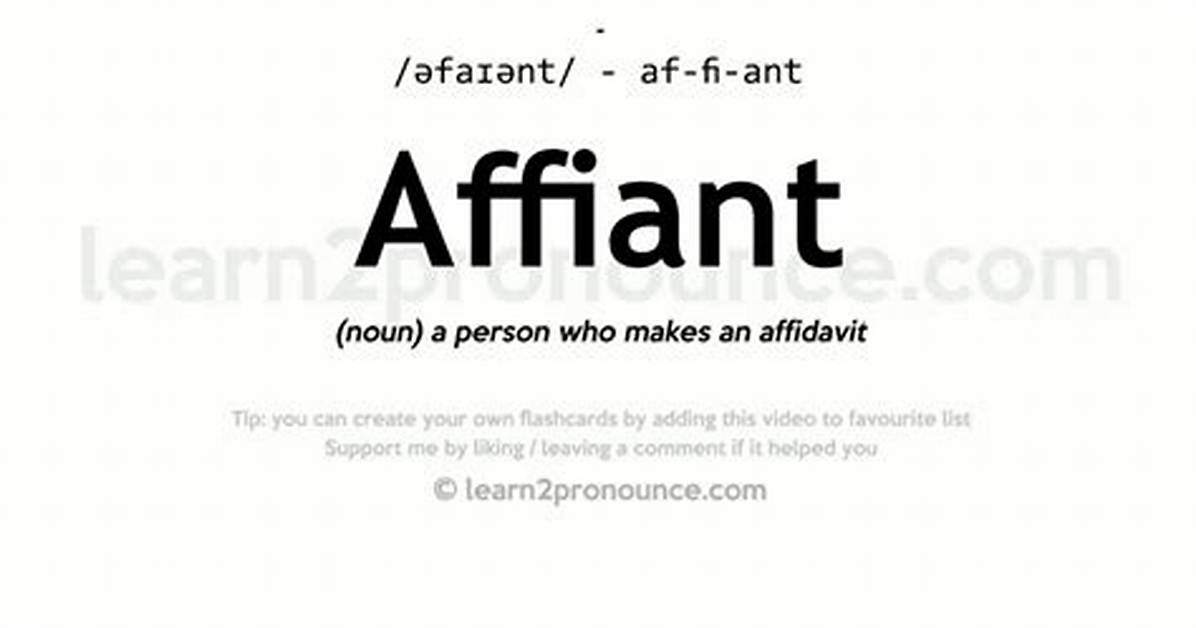 Define Affiant