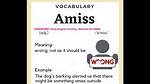 Define Amiss