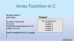 Define Array in C