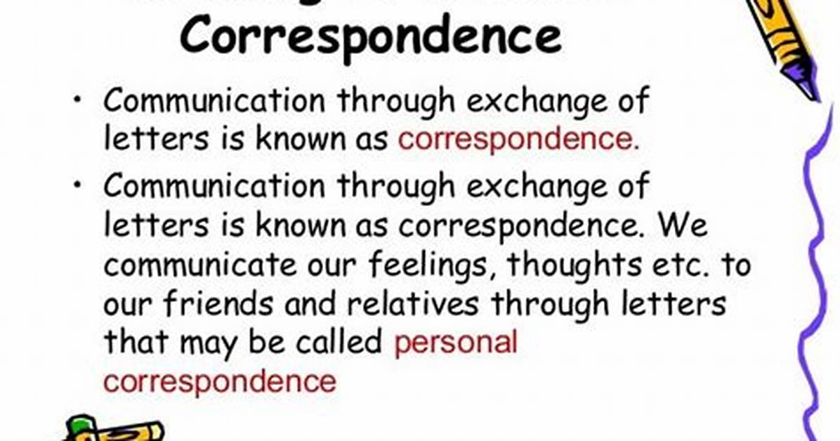 Define Correspondence
