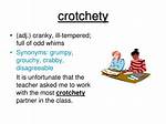 Define Crotchety