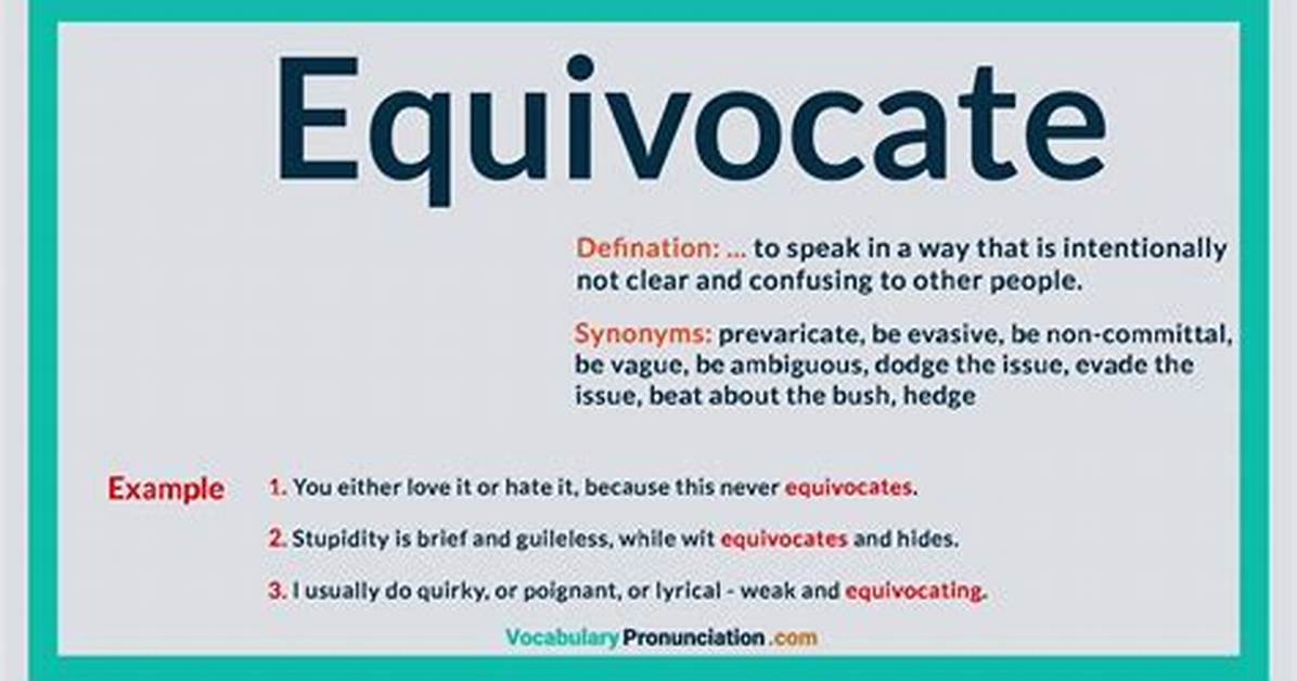 Define Equivocate