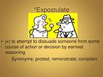 Define Expostulate