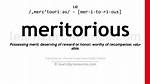 Define Meritorious