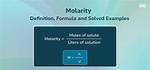 Define Molarity
