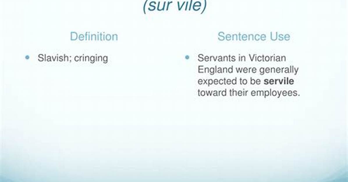Define Servile