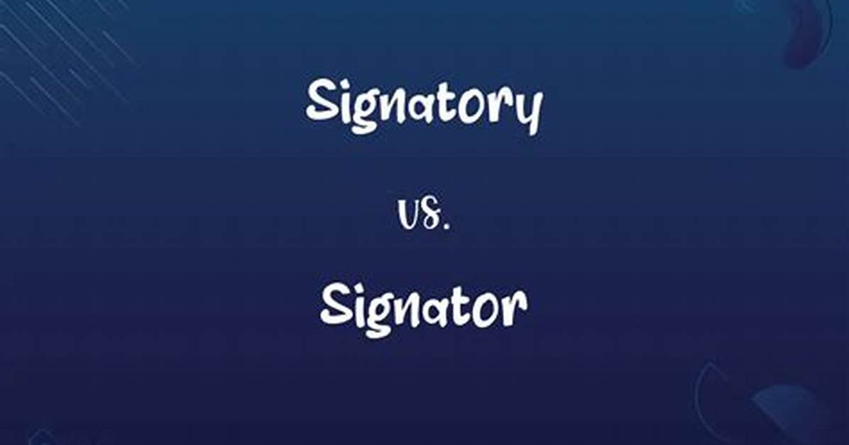 Define Signator