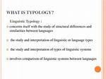 Define Typology