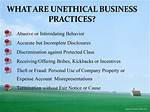 Define Unethical