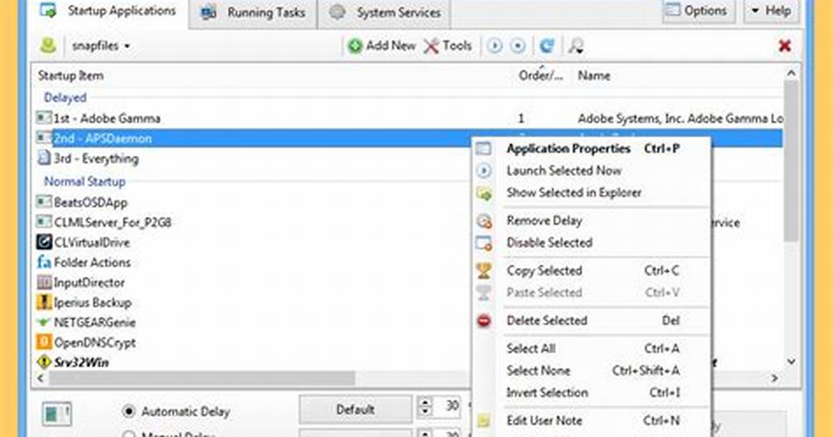 Delay Windows Programs Launching at Boot?