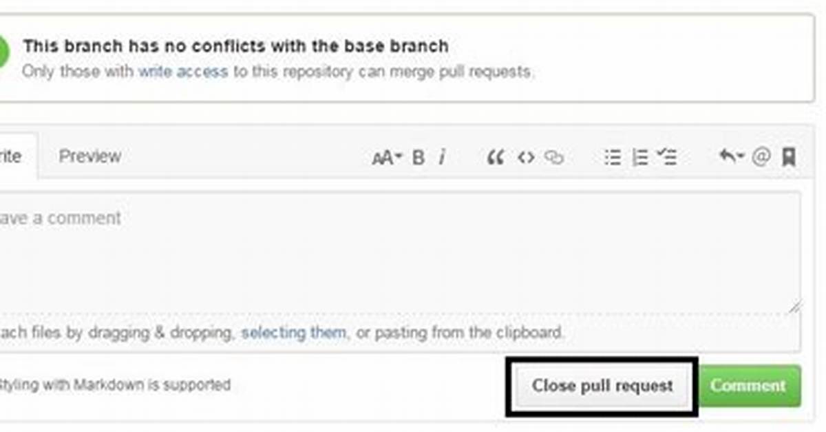 Delete a Closed Pull Request from Github