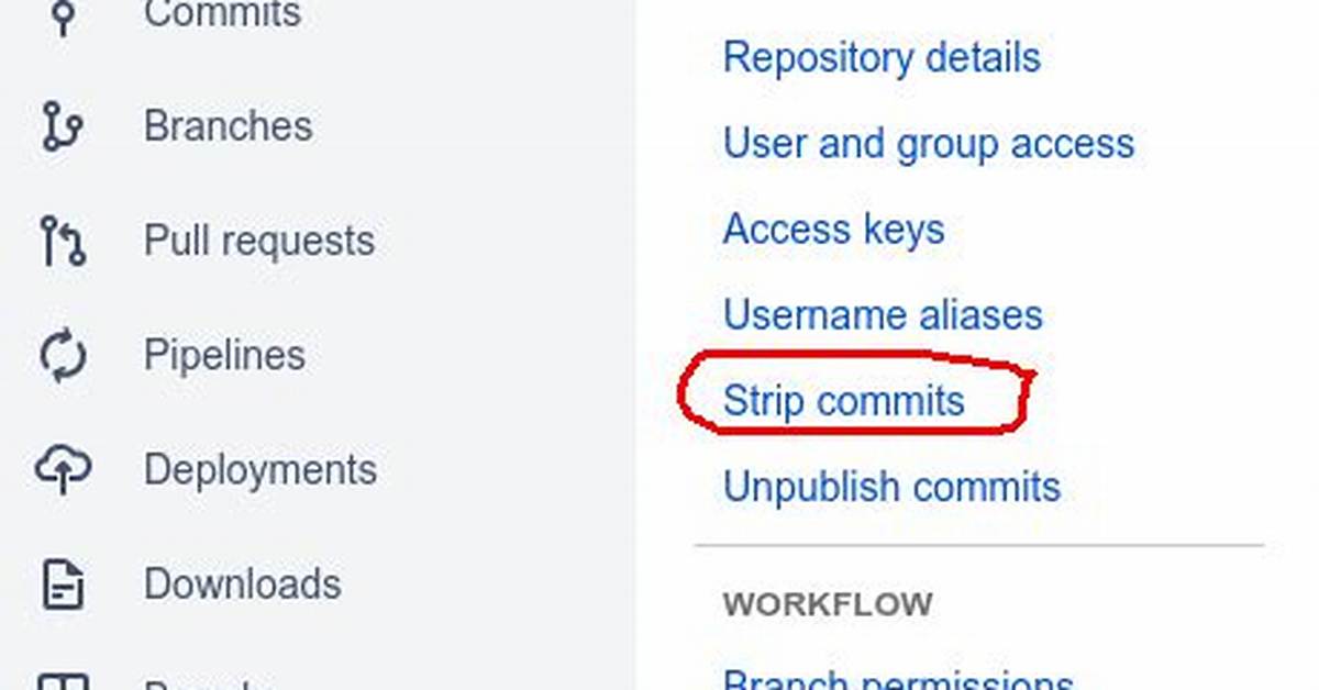 Delete Last Commit in Bitbucket